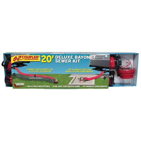 Valterra EZ COUPLER DELUXE BAYONET SEWER HOSE KIT, 20 D04-0115